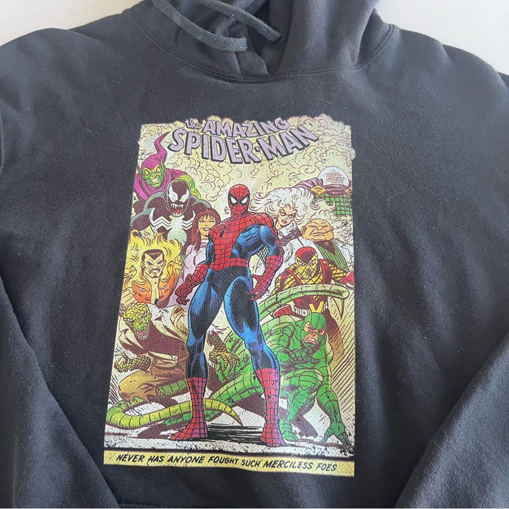Marvel Spider-Man Graphic Hoodie Size Large